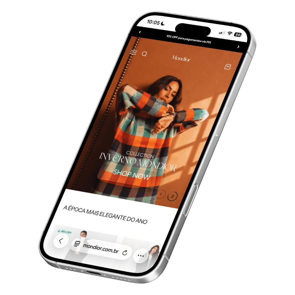Mockup Mondior em celular criado pela Kidesign